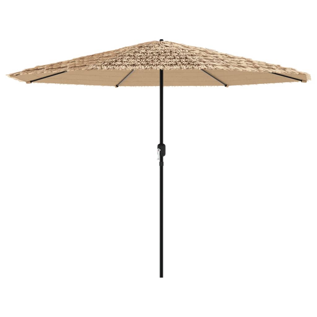 Garden Parasol with Steel Pole Brown 388x388x248 cm