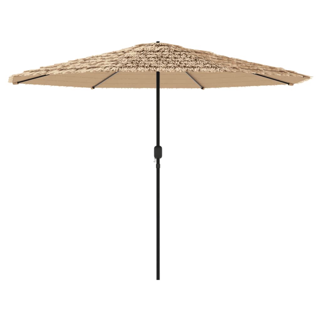 Garden Parasol with Steel Pole Brown 388x388x248 cm