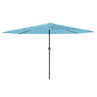 Garden Parasol with Steel Pole Blue 388x388x248 cm