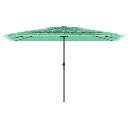 Garden Parasol with Steel Pole Green 388x388x248 cm