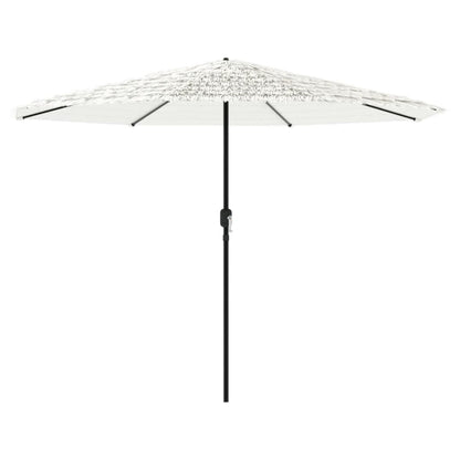 Garden Parasol with Steel Pole White 388x388x248 cm