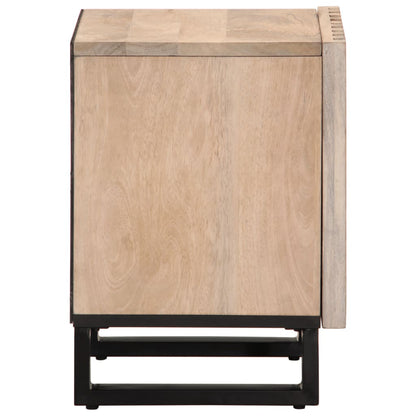 Bedside Cabinet 40x34x46 cm Solid Wood Bleached Mango