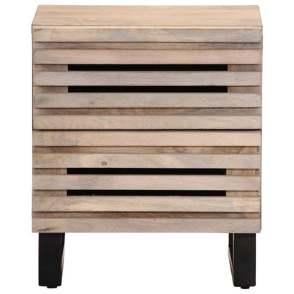 Bedside Cabinet 40x33x46 cm Solid Wood Bleached Mango