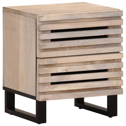Bedside Cabinets 2 pcs 40x33x46 cm Solid Wood Bleached Mango