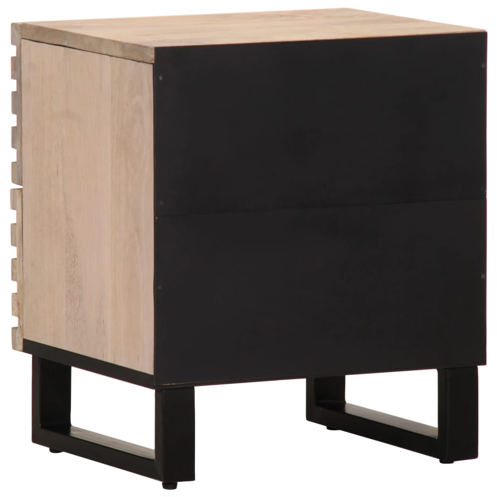 Bedside Cabinets 2 pcs 40x33x46 cm Solid Wood Bleached Mango