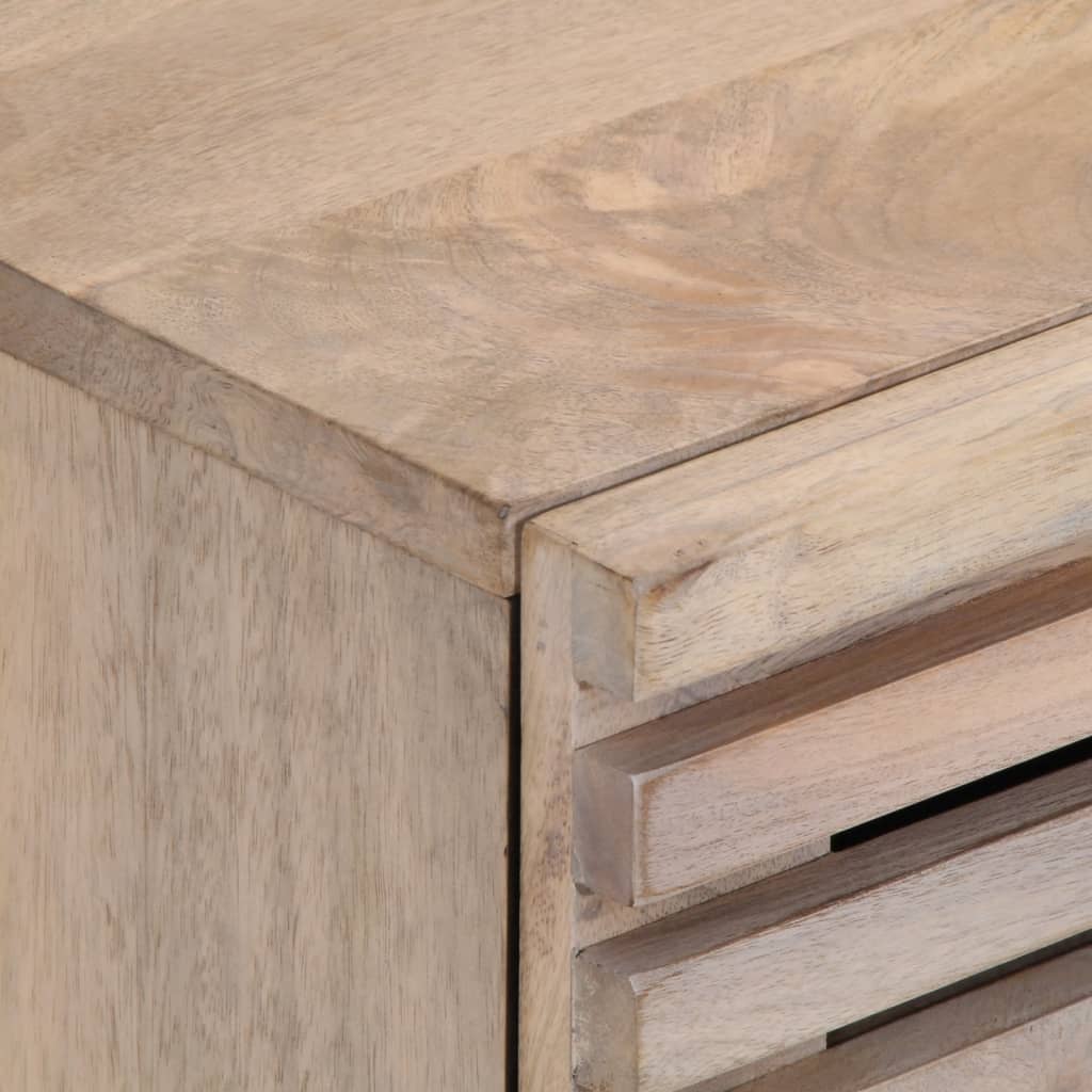 Bedside Cabinets 2 pcs 40x33x46 cm Solid Wood Bleached Mango
