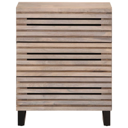 Sideboard White 60x34x75 cm Solid Wood Mango