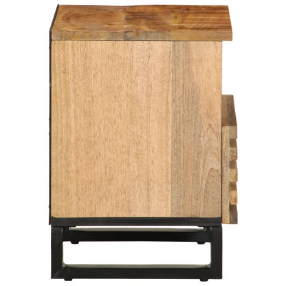 Bedside Cabinet 40x33x46 cm Solid Wood Rough Mango