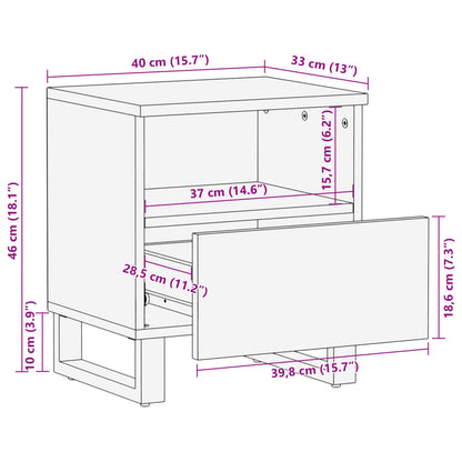 Bedside Cabinet 40x33x46 cm Solid Wood Mango