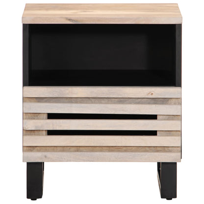 Bedside Cabinet 40x33x46 cm Solid Wood Bleached Mango