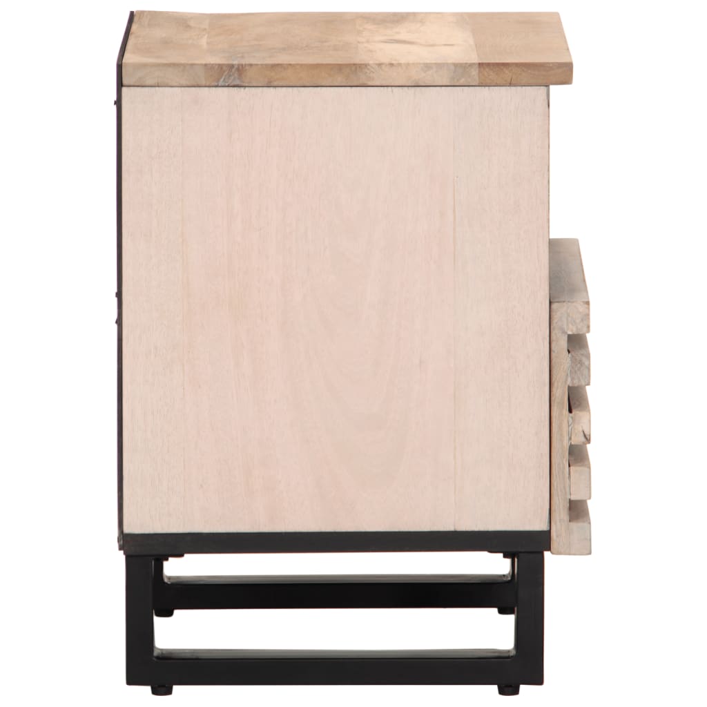 Bedside Cabinets 2 pcs 40x33x46 cm Solid Wood Bleached Mango