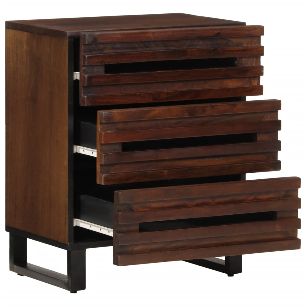 Bedside Cabinet Brown 50x34x62 cm Solid Wood Mango