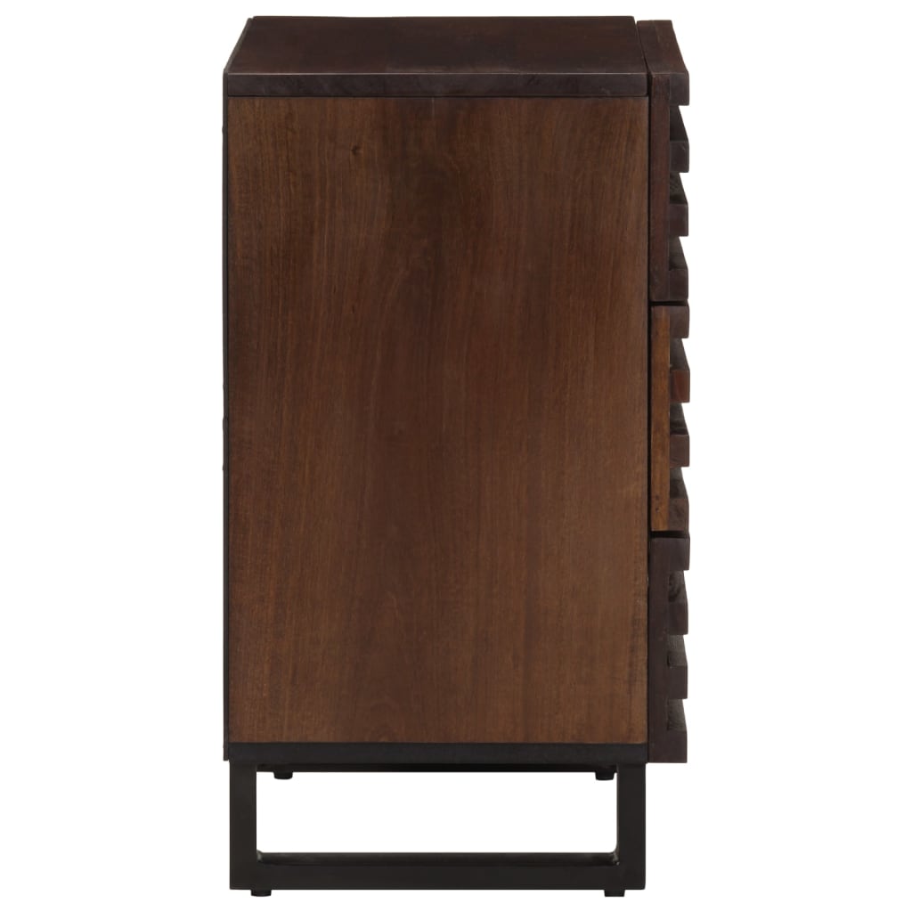 Bedside Cabinet Brown 50x34x62 cm Solid Wood Mango