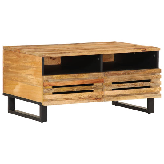 Coffee Table 80x55x40 cm Solid Wood Rough Mango