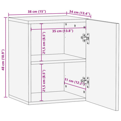 Bathroom Wall Cabinet 38x34x48 cm Solid Wood Mango