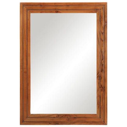 Bathroom Mirror 50x70 cm Solid Wood Acacia and Glass