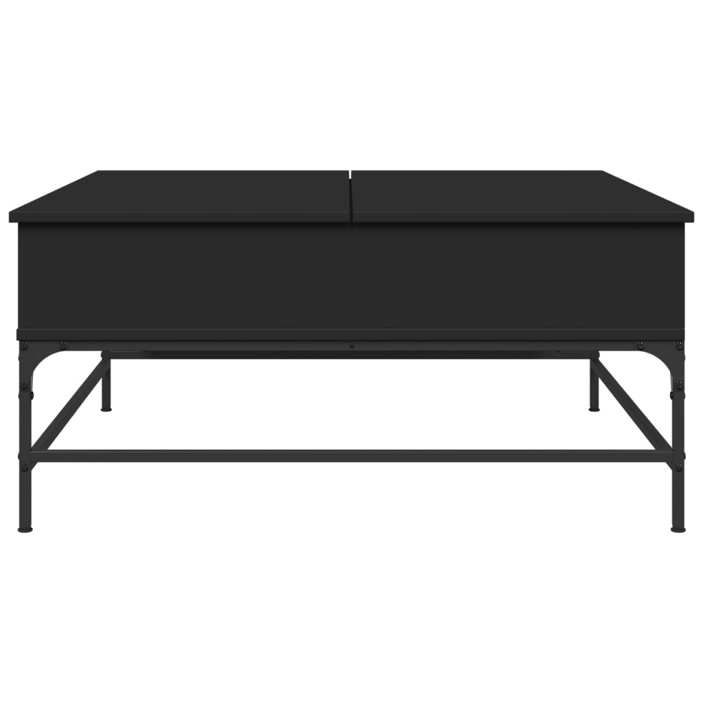 Coffee Table Black 95x95x45 cm Engineered Wood and Metal