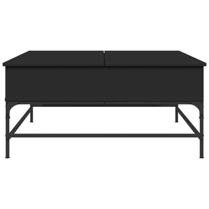 Coffee Table Black 95x95x45 cm Engineered Wood and Metal