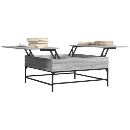 Coffee Table Grey Sonoma 95x95x45 cm Engineered Wood and Metal