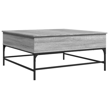 Coffee Table Grey Sonoma 95x95x45 cm Engineered Wood and Metal