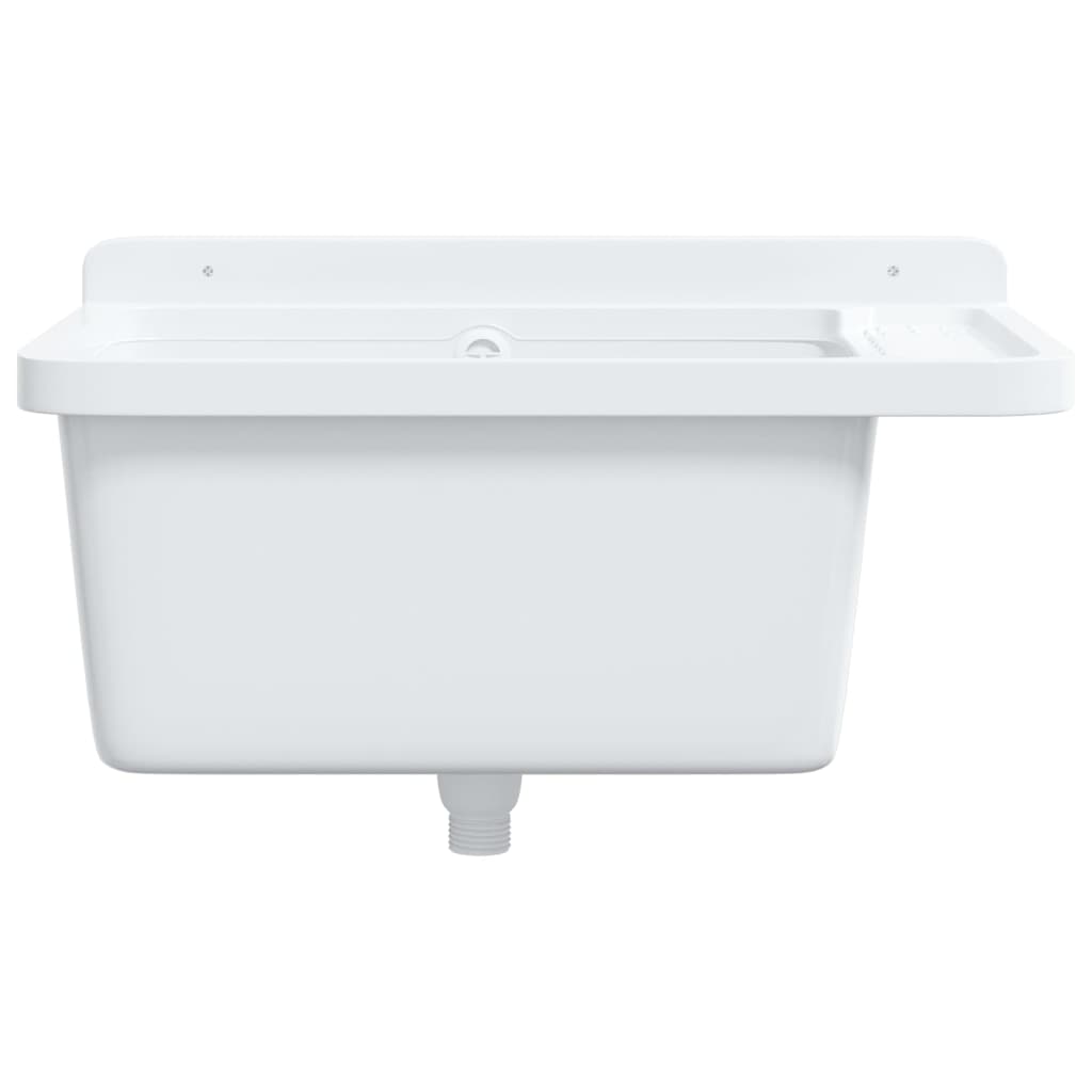 Utility Sink for Wall Mounting White 60x40x28 cm Resin