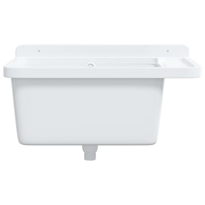 Utility Sink for Wall Mounting White 60x40x28 cm Resin