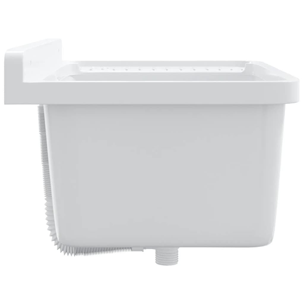 Utility Sink for Wall Mounting White 60x40x28 cm Resin