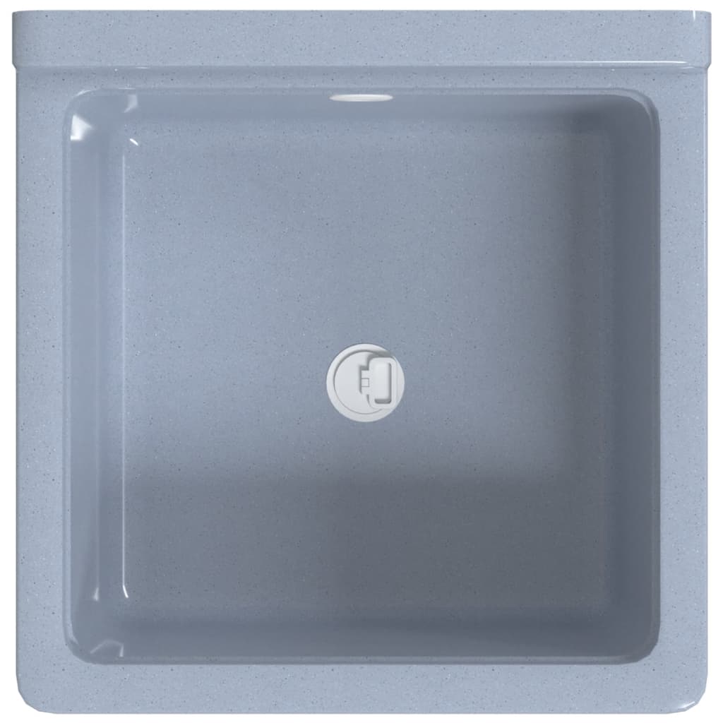 Sink Washbasin for Wall Mounting Grey 40x40x24 cm Resin