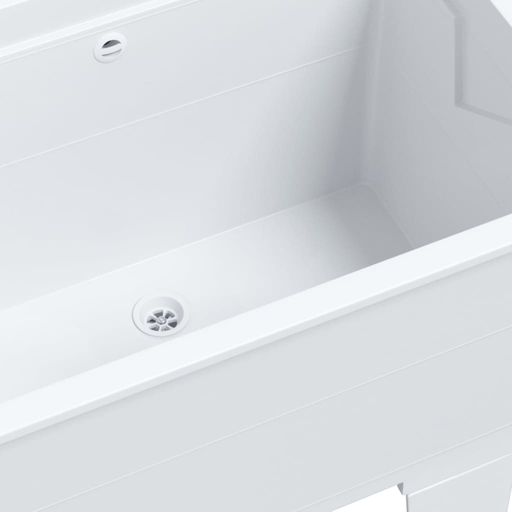 Laundry Tub White 59x41x75 cm Resin