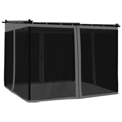 Gazebo with Mesh Walls Anthracite 3x3 m Steel