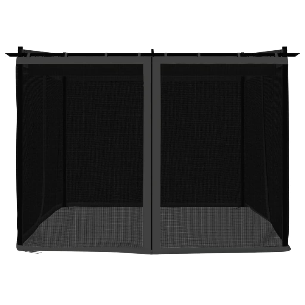 Gazebo with Mesh Walls Anthracite 3x3 m Steel