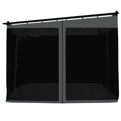 Gazebo with Mesh Walls Anthracite 3x3 m Steel