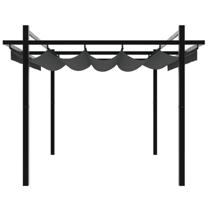 Garden Gazebo with Retractable Roof Anthracite 3x3 m Aluminium