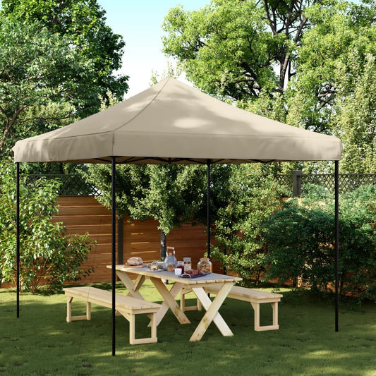 Foldable Party Tent Pop-Up Taupe 292x292x315 cm