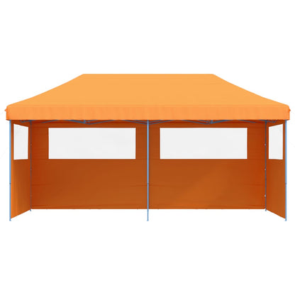 Foldable Party Tent Pop-Up with 3 Sidewalls Orange