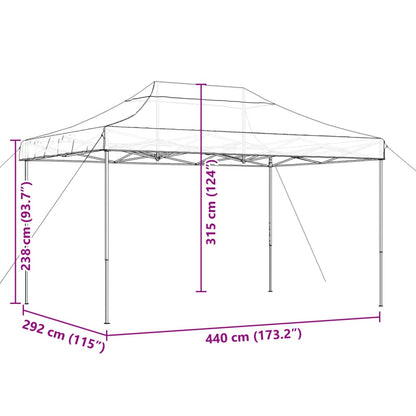 Foldable Party Tent Pop-Up Beige 440x292x315 cm