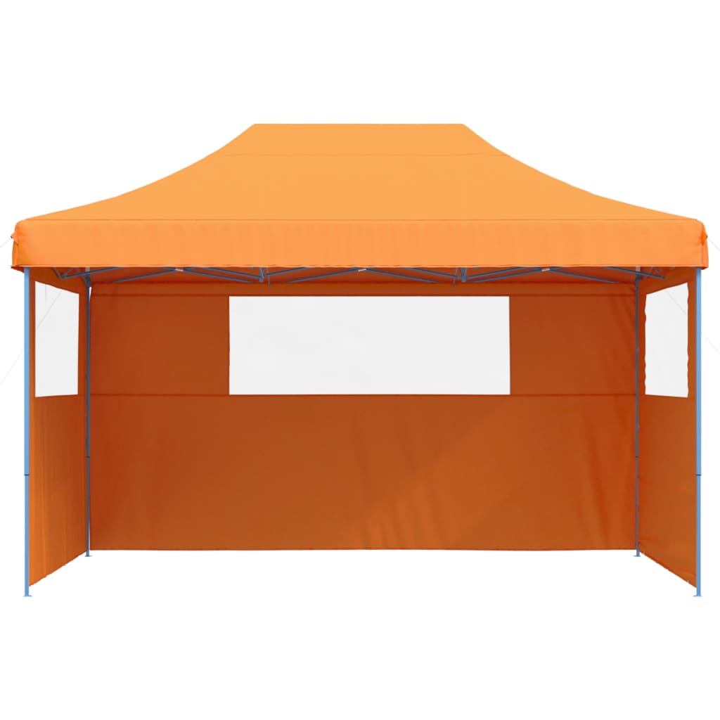 Foldable Party Tent Pop-Up with 3 Sidewalls Orange