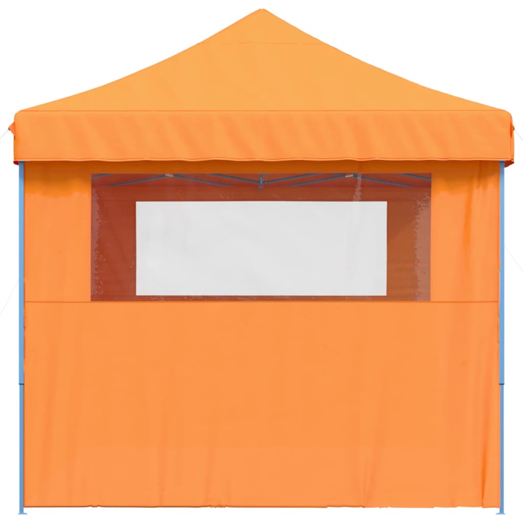 Foldable Party Tent Pop-Up with 3 Sidewalls Orange