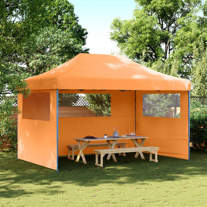 Foldable Party Tent Pop-Up with 3 Sidewalls Orange