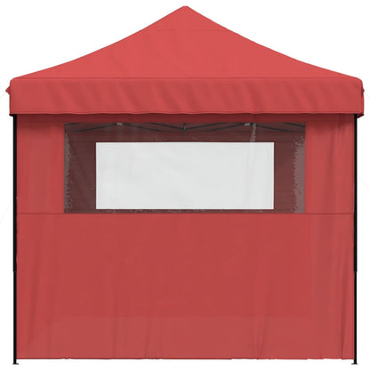 Foldable Party Tent Pop-Up with 3 Sidewalls Burgundy