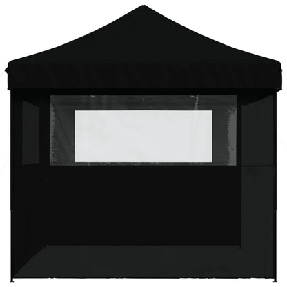 Foldable Party Tent Pop-Up with 3 Sidewalls Black