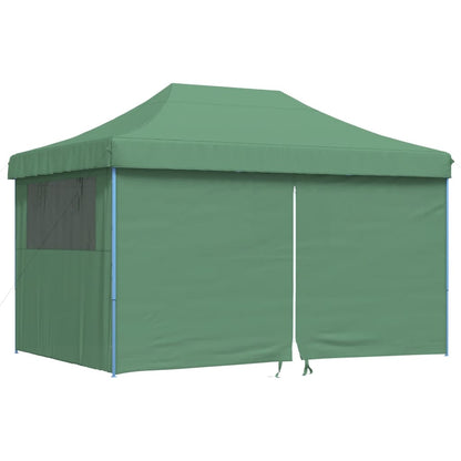 Foldable Party Tent Pop-Up with 4 Sidewalls Green