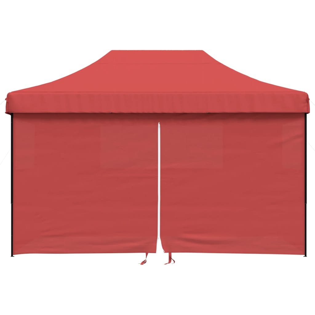 Foldable Party Tent Pop-Up with 4 Sidewalls Burgundy