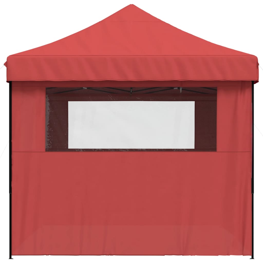 Foldable Party Tent Pop-Up with 4 Sidewalls Burgundy