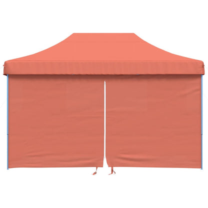 Foldable Party Tent Pop-Up with 4 Sidewalls Terracotta