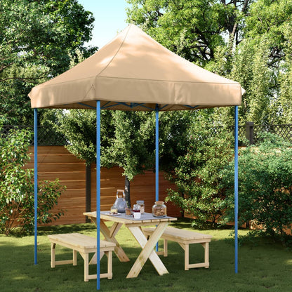 Foldable Party Tent Pop-Up Beige 200x200x306 cm