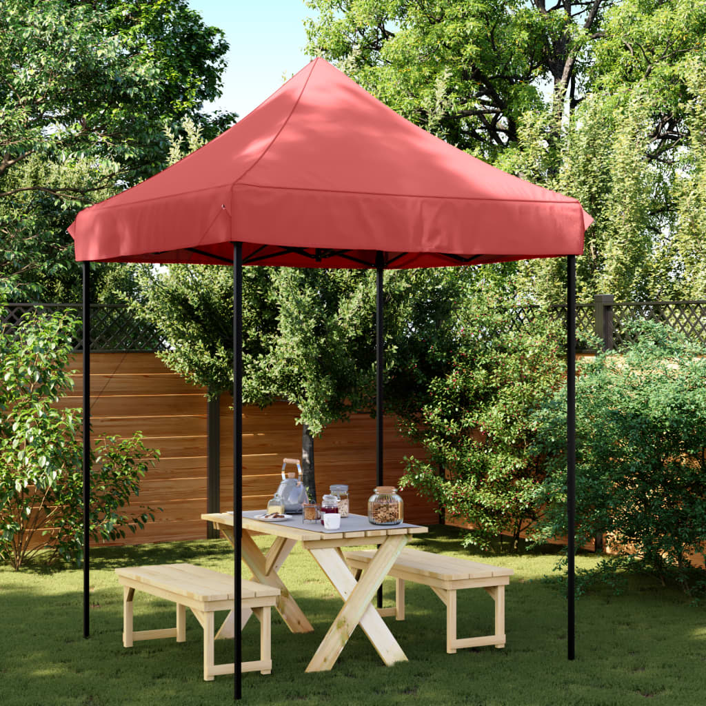 Foldable Party Tent Pop-Up Burgundy 200x200x306 cm