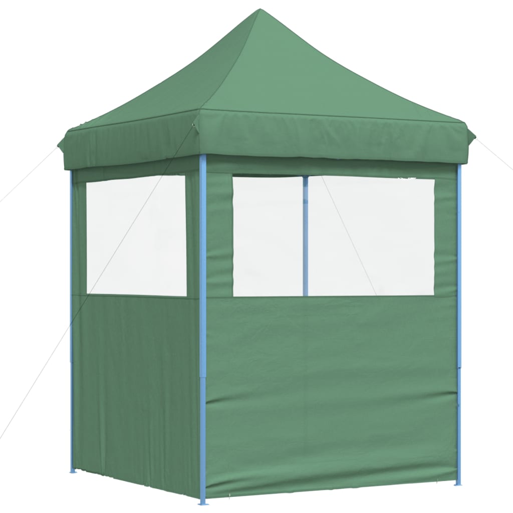 Foldable Party Tent Pop-Up with 2 Sidewalls Green