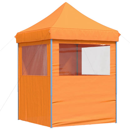 Foldable Party Tent Pop-Up with 4 Sidewalls Orange