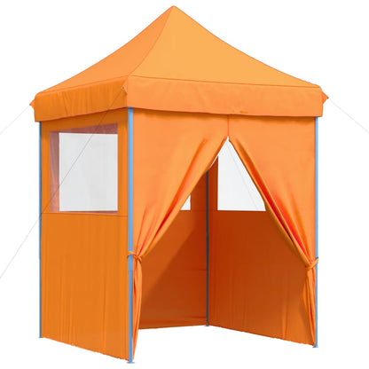 Foldable Party Tent Pop-Up with 4 Sidewalls Orange